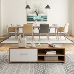 Costway Mid-Century TV Stand Media Entertainment Center Console With Drawer & Open Shelf 19 Costway Mid-Century TV Stand Media Entertainment Center Console With Drawer & Open Shelf -HOMCOM Store GUEST 8626c51c 7c19 4afa b1c9 f39299fcd1c6