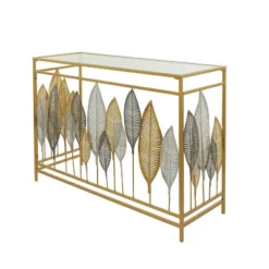 30" X 44" Contemporary Metal Console Table - Olivia & May -HOMCOM Store GUEST 86285ebc 5813 4a19 85a1 052b0b3fd51c