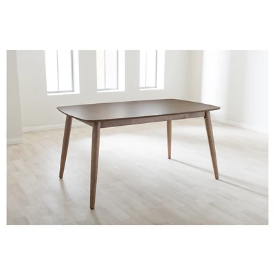 Edna Mid-Century Modern French Oak Light Brown Finishing Wood Dining Table - Baxton Studio 7 Edna Mid-Century Modern French Oak Light Brown Finishing Wood Dining Table - Baxton Studio - Image 5