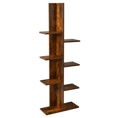 Costway 8-shelf Bookcase Freestanding Tree Shelf Display Storage Stand BlackWhite 12 Costway 8-shelf Bookcase Freestanding Tree Shelf Display Storage Stand BlackWhite - Image 10
