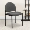 Flash Furniture Comfort Gray Fabric Stackable Steel Side Reception Chair