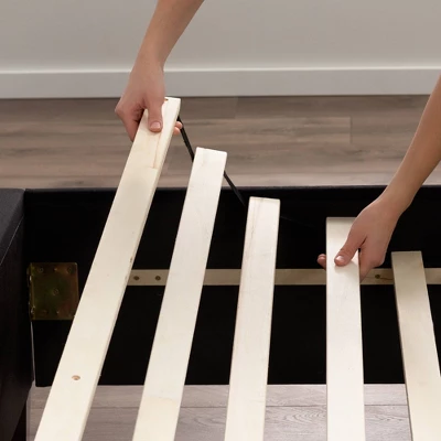 Adele Vertical Upholstered Wingback Bed – Brookside Home 6 Adele Vertical Upholstered Wingback Bed – Brookside Home - Image 4