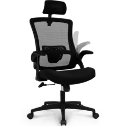 NEO Chair DBS Ergonomic High Back Office Chair With Flip-up Arms Adjustable Headrest -HOMCOM Store GUEST 8a6ec4ac 15d2 47f2 856d 422700e78313
