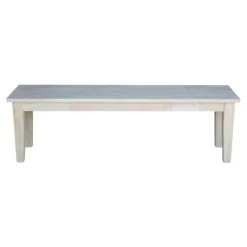 60" Shaker Style Bench Unfinished - International Concepts