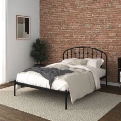 Remi Metal Platform Bed Frame Black - Room & Joy