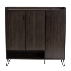 Baldor Wood 3 Door Shoe Cabinet Dark Brown - Baxton Studio 14 Baldor Wood 3 Door Shoe Cabinet Dark Brown - Baxton Studio -HOMCOM Store GUEST 8ceaa7fb 60c5 4c03 9b6a 61afa0a7c634