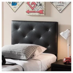 Twin Baltimore Modern And Contemporary Faux Leather Upholstered Headboard - Baxton Studio -HOMCOM Store GUEST 8dec36b6 79c8 4556 bb03 409627d84b08