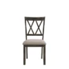 Set Of 2 20" Claudia Fabric Dining Chairs Weathered Gray - Acme Furniture