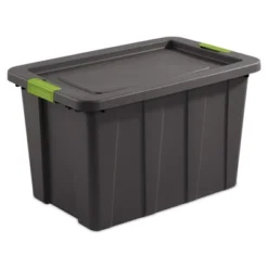 Sterilite Tuff1 Latching 30 Gal Plastic Storage Tote Container And Lid