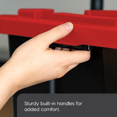 IRIS USA 27Gal/108qt Large Heavy-Duty Storage Plastic Bin Tote Container For Garage With Durable Lid 7 IRIS USA 27Gal/108qt Large Heavy-Duty Storage Plastic Bin Tote Container For Garage With Durable Lid - Image 5