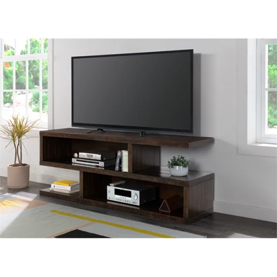 Lexington 70" Solid Wood TV Stand Dark Mocha Brown - Martin Svensson Home 3 Lexington 70" Solid Wood TV Stand Dark Mocha Brown - Martin Svensson Home