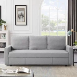 Creath Convertible Sectional Sofas, 3 Seat Couch-The Pop Home -HOMCOM Store GUEST 8f63f7b8 3e5f 46d6 8317 396531edb0f0