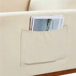 Yaheetech Upholstered Rocking Chair With Rubber Wood Legs And Side Pockets -HOMCOM Store GUEST 8fa946f0 9bff 41fe 95c2 dd389bdca499