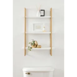 20" X 30" Leigh Wood And Metal Wall Shelf White/Gold - Kate & Laurel All Things Decor 16 20" X 30" Leigh Wood And Metal Wall Shelf White/Gold - Kate & Laurel All Things Decor -HOMCOM Store GUEST 9074cfdb fb7a 467c 9252 5584a5c3aaa1