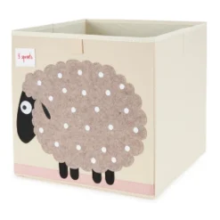 3 Sprouts Large 13 Inch Square Children's Foldable Fabric Storage Cube Organizer Box Soft Toy Bins, Pet Hedgehog, Gray Mouse, & Dotted Sheep (3 Pack) -HOMCOM Store GUEST 91d576d6 7c3a 4632 9336 1f75adda7150