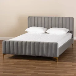 Nami Velvet Platform Bed - Baxton Studio 13 Nami Velvet Platform Bed - Baxton Studio -HOMCOM Store GUEST 92849106 a15b 46ff b743 316325d0f0bc