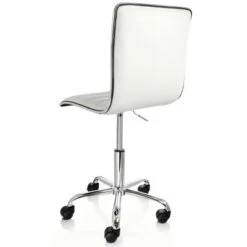 Elama Faux Leather Adjustable Rolling Office Chair In White -HOMCOM Store GUEST 935af5ea e18a 4fff b984 61d3eb12cbb7