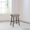 26" Saddle Wood Backless Counter Height Barstool Rustic Gray - Hillsdale Furniture