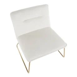 Casper Contemporary Upholstered Accent Chair Gold/Cream - LumiSource -HOMCOM Store GUEST 939caf2e db2f 463c bd1e 30384627d694