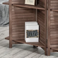 HOMCOM 4-Panel Folding Room Divider, 5.6 Ft Freestanding Paulownia Wood Privacy Screen Panel With Storage Shelves For Bedroom Or Office 12 HOMCOM 4-Panel Folding Room Divider, 5.6 Ft Freestanding Paulownia Wood Privacy Screen Panel With Storage Shelves For Bedroom Or Office -HOMCOM Store GUEST 93d58fb3 35ac 4228 94d5 ccb98fcb9248