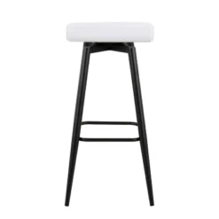 Set Of 2 Ale Faux Leather/Steel Barstools Black/White - LumiSource -HOMCOM Store GUEST 943caf87 bf2c 405d 899c 64468dc1abe2