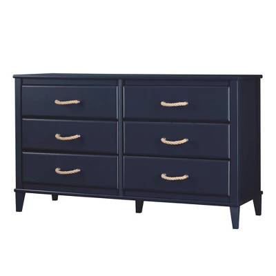 Little Seeds Sierra Ridge Mesa Kids’ 6 Drawer Dresser With Rope Drawer Pulls, Blue 7 Little Seeds Sierra Ridge Mesa Kids’ 6 Drawer Dresser With Rope Drawer Pulls, Blue - Image 5