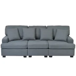 Modern Upholstered 3-Seat Sofa With 4 Pillows-ModernLuxe 12 Modern Upholstered 3-Seat Sofa With 4 Pillows-ModernLuxe -HOMCOM Store GUEST 95a17b47 0d2b 42a7 87b4 3f59cb517ce0