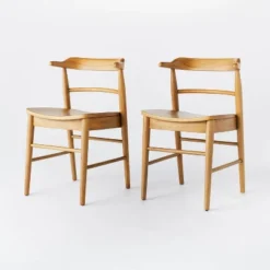 2pk Kaysville Curved Back Wood Dining Chair - Threshold™ Designed With Studio McGee -HOMCOM Store GUEST 96181127 0bb6 41a1 999c 8f5d44c53b74