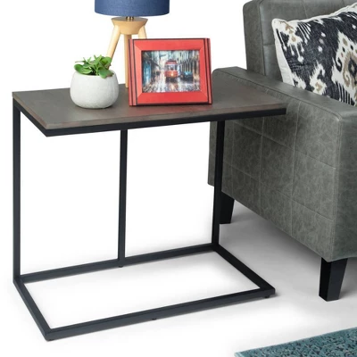 28" Hubbard Wide C Side Table Warm Gray - WyndenHall 3 28" Hubbard Wide C Side Table Warm Gray - WyndenHall