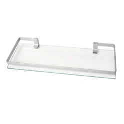 19.75" Floating Glass Bathroom Wall Shelf Chrome - Danya B. -HOMCOM Store GUEST 976382fa 9823 4105 8196 249d9a2d6dc7