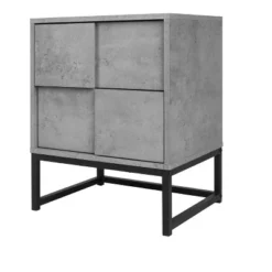Adams 2 Drawers Cement Nightstand With Storage - The Pop Maison -HOMCOM Store GUEST 976ae9f9 d071 4afb b006 187489cb584e