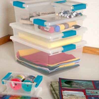 Sterilite Plastic Miniature Clip Storage Box Container With Latching Lid For Home, Office, Workspace, And Utility Space Organization 5 Sterilite Plastic Miniature Clip Storage Box Container With Latching Lid For Home, Office, Workspace, And Utility Space Organization - Image 3