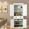Bestcomfort Kitchen Cabinet Pantry Cupboard Freestanding W/Shelves White 1 Bestcomfort Kitchen Cabinet Pantry Cupboard Freestanding W/Shelves White -HOMCOM Store GUEST 97d8ac62 af99 4268 8318 e3396481ddd2