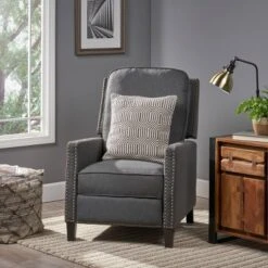 Cecelia Traditional Press-Back Recliner Dark Gray - Christopher Knight Home -HOMCOM Store GUEST 97f773f6 dd99 45af b179 7def89916030