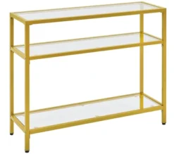 Yaheetech 3-layer Console Table Tempered Glass Porch Table -HOMCOM Store GUEST 9885a398 2473 4661 965d 3c7f8273b154