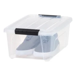 IRIS Stack And Pull Storage Bin With Lid Clear -HOMCOM Store GUEST 989d282f c00e 403c 83a4 72ab04255547