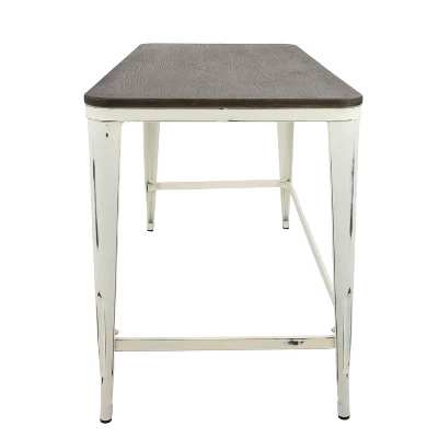 Lumisource Pia Industrial Desk Vintage Cream 3 Lumisource Pia Industrial Desk Vintage Cream