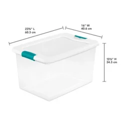 Sterilite 106 Quart (4 Pack) & 64 Quart (12 Pack) Latching Clear Plastic Storage Organizer Tote Tub Container Bin Box For Organization And Storage -HOMCOM Store GUEST 99320398 8f2c 4aa5 9b06 209a251343dd 1