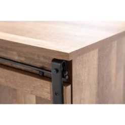 Weston Sliding Barn Door Wine Cabinet Natural - Boraam -HOMCOM Store GUEST 99593991 b846 4c1b 9190 76bd84d3a624