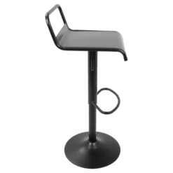 Set Of 2 Emery Industrial Contemporary Barstool - Black - Lumisource