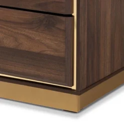 Cormac Wood And Metal 8 Drawer Dresser Walnut Brown/Gold - Baxton Studio -HOMCOM Store GUEST 9a22ea1f c561 43bb b2e5 3603325e43a2