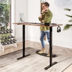 Tangkula 55" Electric Standing Desk Height Adjustable Home Office Table W/ Hook -HOMCOM Store GUEST 9a8800fa ddd3 49ca a570 d9d4e2998f27