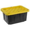 Juggernaut Storage Multipurpose 5 Gallon Lockable Plastic Storage Tote With Secure Snap Fitting Lid For Home Organization, Black/Yellow (Set Of 4) -HOMCOM Store GUEST 9ad3ccb1 372b 4724 842f 389c5182f837