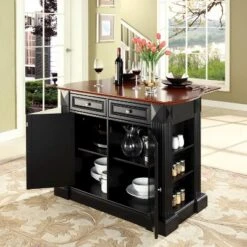 Drop Leaf Breakfast Bar Top Kitchen Island - Black - Crosley -HOMCOM Store GUEST 9ad9cc3e 13e0 47f0 816f 3da766565a18