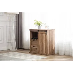 Weston Sliding Barn Door Wine Cabinet Natural - Boraam -HOMCOM Store GUEST 9b27ca62 2b46 4f3d bba5 e7912bdb096f