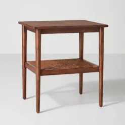 Wood & Cane Square Accent Side Table - Hearth & Hand™ With Magnolia -HOMCOM Store GUEST 9bbf67fe f923 4dc6 a0b9 a19f79ce460c