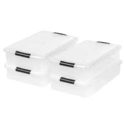 IRIS USA Plastic Under Bed Storage Containers -HOMCOM Store GUEST 9bc6d4d0 a93d 4573 b95e 8779176b0459