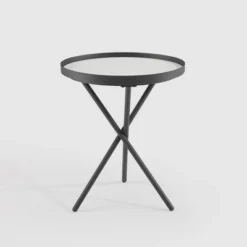Modern Minimalist Intersecting Tripod Leg Side Table Black/Faux White Marble - Saracina Home -HOMCOM Store GUEST 9c63270b 2b0f 47bd 80c6 5ee6ffc4f68d