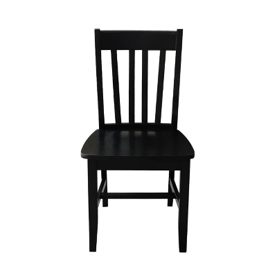 Set Of 5 42" Dual Table With 4 Schoolhouse Chairs Dining Sets Black - International Concepts 9 Set Of 5 42" Dual Table With 4 Schoolhouse Chairs Dining Sets Black - International Concepts - Image 7