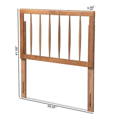 Valin Wood Headboard Walnut - Baxton Studio 7 Valin Wood Headboard Walnut - Baxton Studio - Image 5